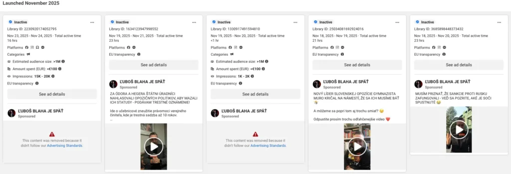 Screenshoty postov Ľuboša Blahu.